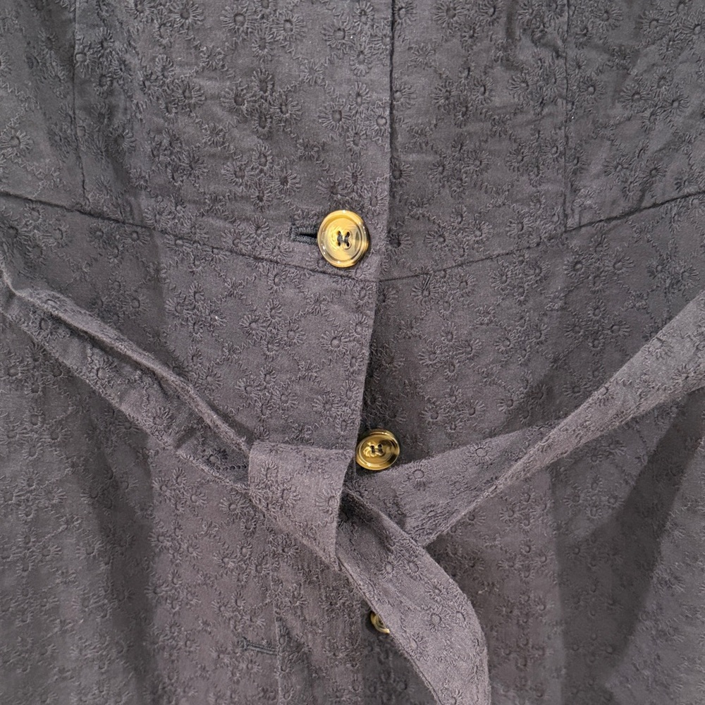 Navy Button-Down Mini Dress - Picture 3 of 4